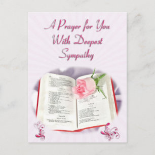 Cartão Postal Uma oração vindo com profunda simpatia