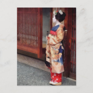 Cartão Postal Uma pequena Arte Geisha