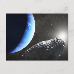 Cartão Postal Uma Pequena Lua Hippocamp de Netuno.