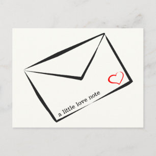 Cartão Postal uma pequena nota de amor