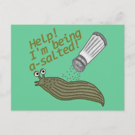 Cartão Postal Uma Piada De Animais Engraçados Com Sorvete Salgad