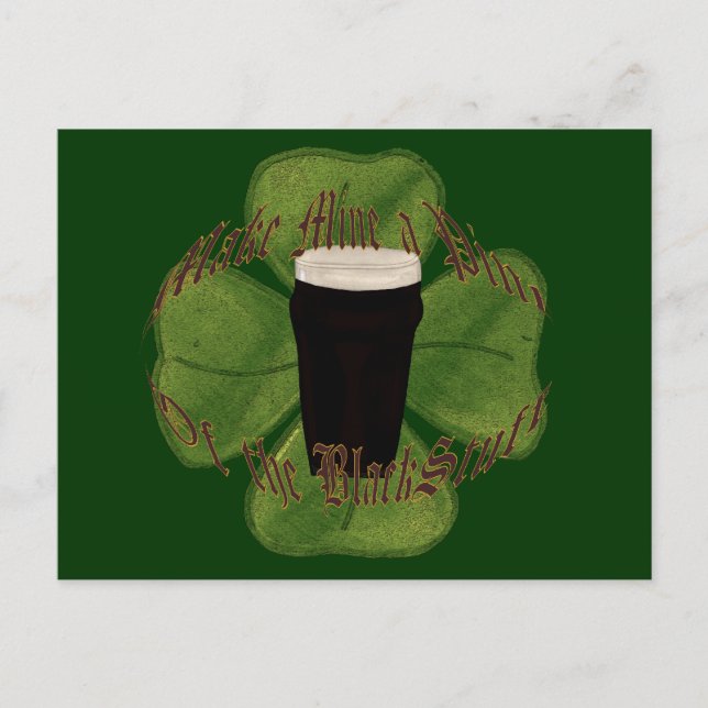 Cartão Postal Uma pinta de preto (Frente)