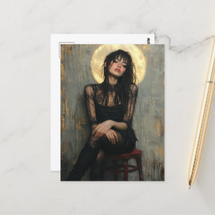 Cartão Postal Uma pintura de uma linda mulher