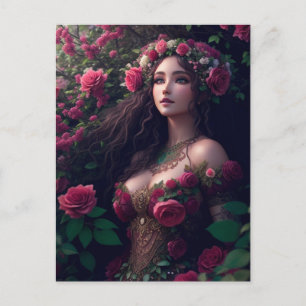 Cartão Postal Uma princesa nos rosas