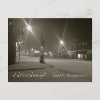 Cartão Postal Uma queda de neve silenciosa - Tomah, Wisconsin