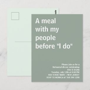 Cartão Postal Uma refeição com as minhas pessoas antes da divers