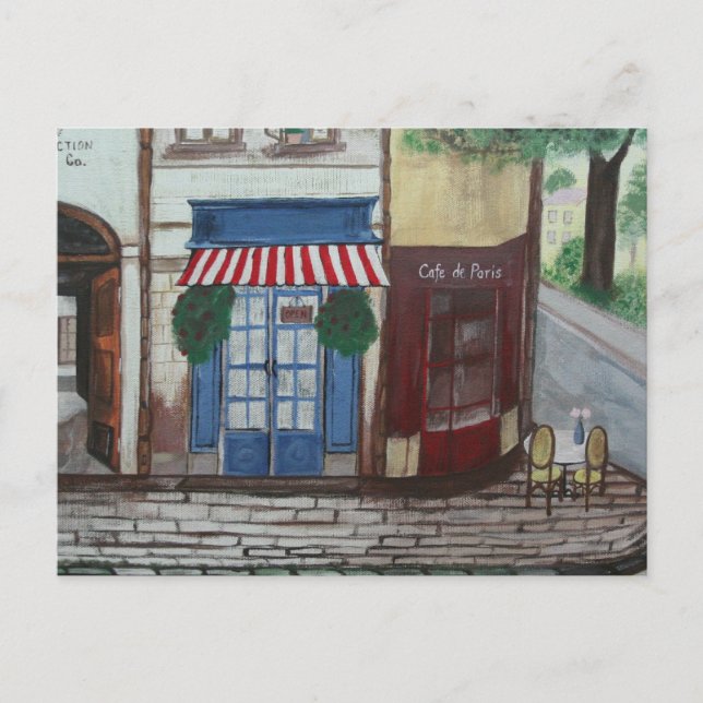 Cartão Postal Uma rua em Paris (Frente)
