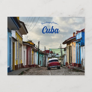 Cartão Postal Uma rua em Trinidad e Cuba
