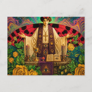 Cartão Postal Uma sacerdotisa psicodélica