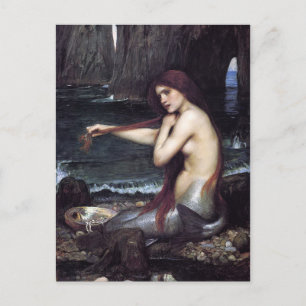 Cartão Postal Uma Sereia de J W Waterhouse, 1901