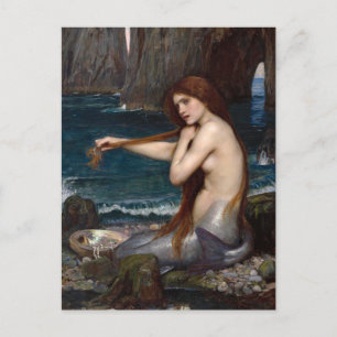 Cartão Postal Uma Sereia John William Waterhouse
