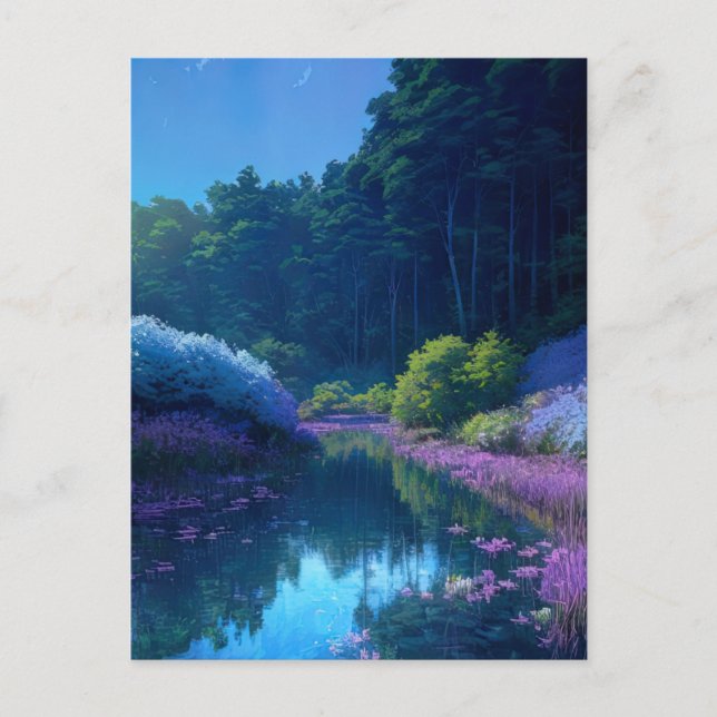 Cartão Postal Uma Serenada da Beleza da Natureza (Frente)