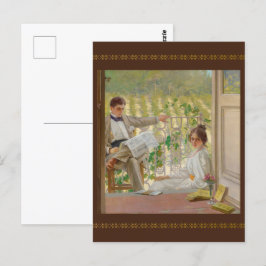 Cartão Postal Uma tarde sobre a varanda de Vittorio Corcos