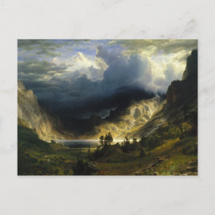 Cartão Postal Uma Tempestade nas Montanhas Rochosas Bierstadt