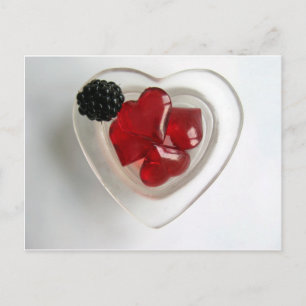 Cartão Postal Uma tigela de corações e um Blackberry