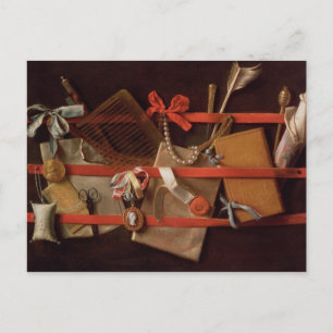 Cartão Postal Uma Trompe L'Oeil de Objetos