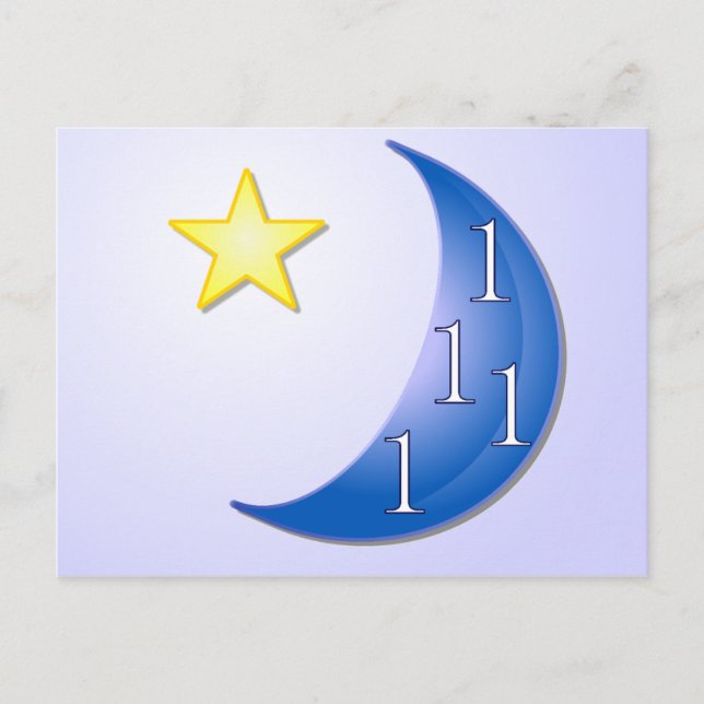 Cartão Postal Uma vez na Lua Azul (Frente)