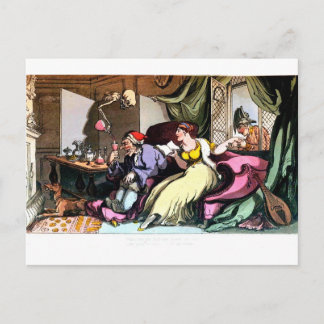 Cartão Postal Uma vez que o Velho Tolo Bebeu seu Cartaz do Vinho