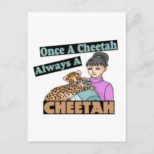 Cartão Postal Uma Vez Um Cheetah
