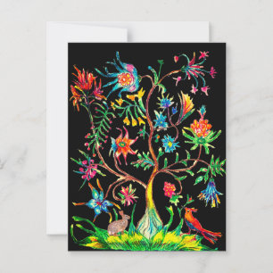 Cartão Postal Uma vida arbórea e fauna