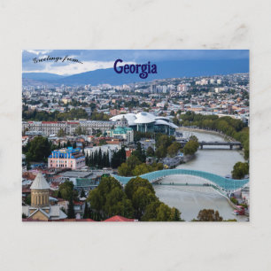 Cartão Postal Uma Visão Aérea de Tbilisi Georgia