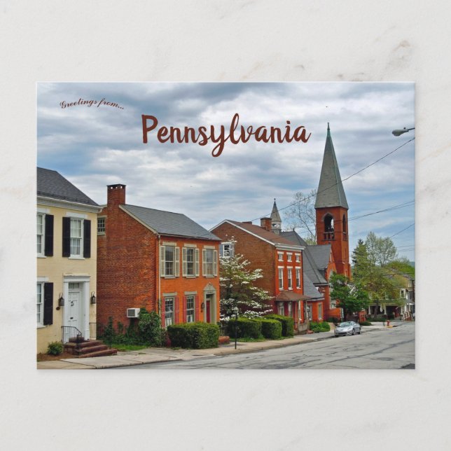 Cartão Postal Uma visão cênica de Wright tsville Pensilvânia (Frente)