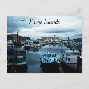 Cartão Postal Uma visão das Ilhas Faroé de Torshavn