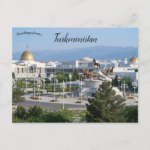 Cartão Postal Uma visão de Ashgabat no Turcomenistão