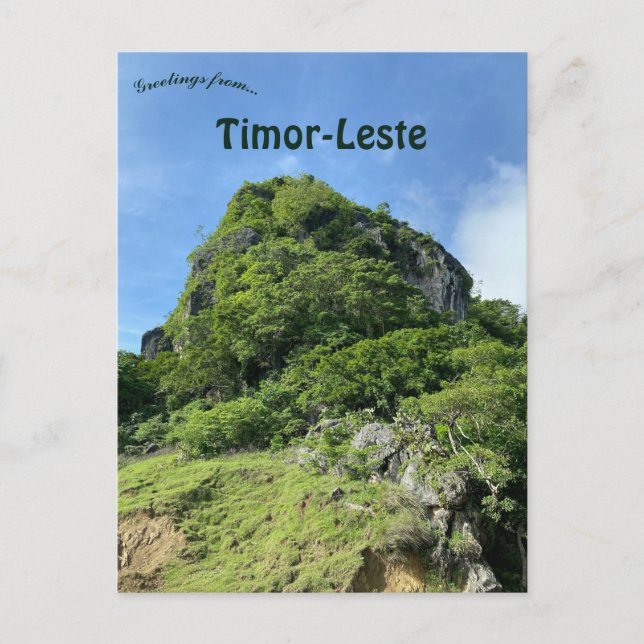 Cartão Postal Uma visão de Bobonaro Timor-Leste (Frente)