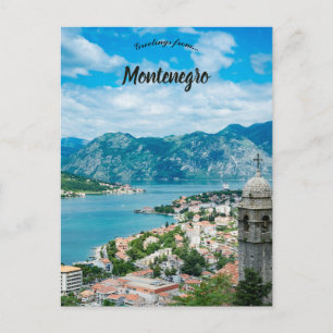 Cartão Postal Uma visão de Kotor Montenegro