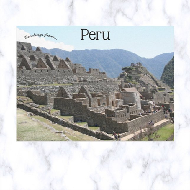 Cartão Postal Uma visão de Machu Picchu Peru (Criador carregado)