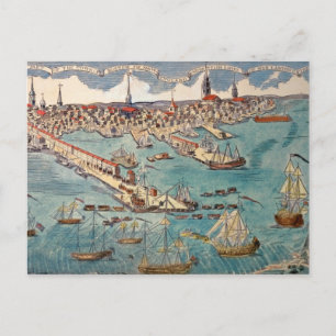 Cartão Postal Uma visão de parte da cidade de Boston