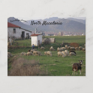 Cartão Postal Uma visão do campo na Macedônia do Norte