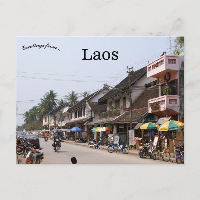 Cartão Postal Uma visão do Laos (Frente)