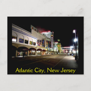 Cartão Postal Uma Visão Noturna de Atlantic City
