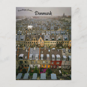 Cartão Postal Uma Vista Aérea de Copenhague Dinamarca