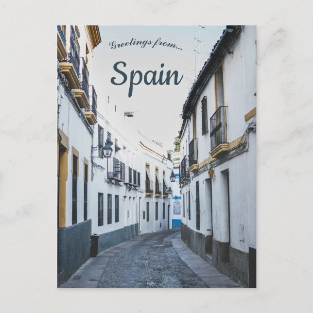 Cartão Postal Uma Vista da Calle Romero Córdoba Espanha (Frente)