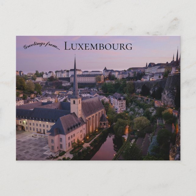 Cartão Postal Uma Vista da Cidade de Luxemburgo em Luxemburgo Ca (Frente)