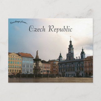 Cartão Postal Uma Vista de Budweis República Tcheca