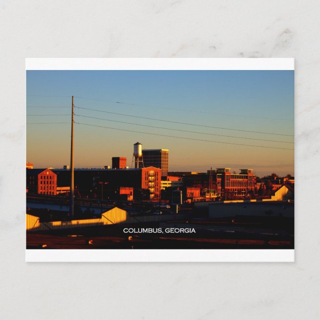 Cartão Postal Uma vista de Columbus, GA tirada de Phenix City, A (Frente)