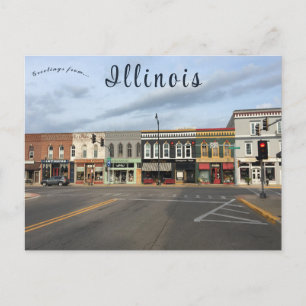 Cartão Postal Uma Vista de Princeton Illinois