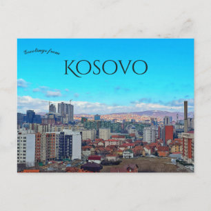 Cartão Postal Uma Vista de Pristina Kosovo