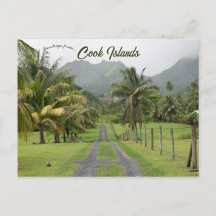 Cartão Postal Uma Vista de Rarotonga Ilhas Cook