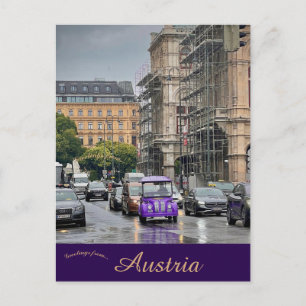 Cartão Postal Uma Vista de Viena Áustria em um Dia Chuvoso