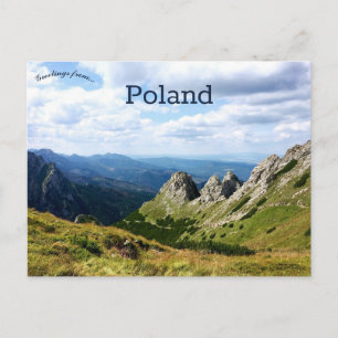 Cartão Postal Uma Vista de Zakopane Polônia