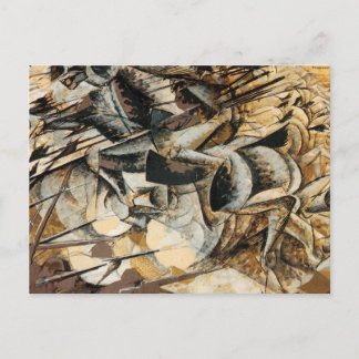 Cartão Postal Umberto Boccioni - Carga dos Lançadores
