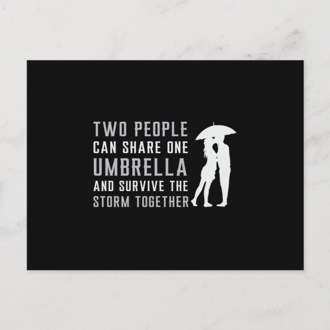 Cartão Postal Umbrella Raindrop Rain Nuvem Clima Rainha Presente (Frente)