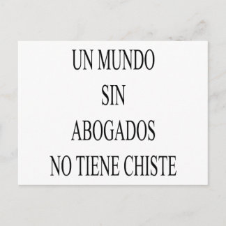 Cartão Postal Un Mundo Sin Abogados No Tiene Chiste