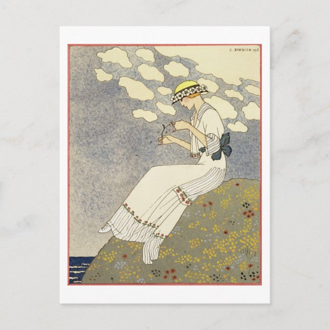 Cartão Postal Un Peu... design para um país vestido por Paquin,  (Frente)