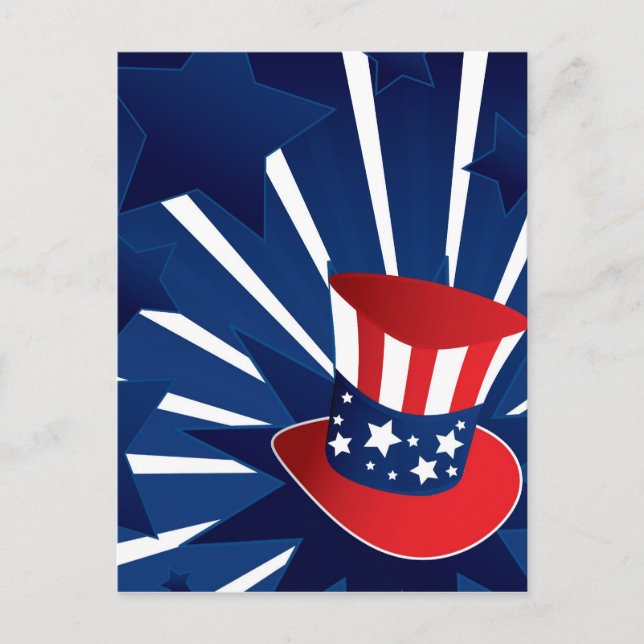 Cartão Postal Uncle Sam hat (Frente)